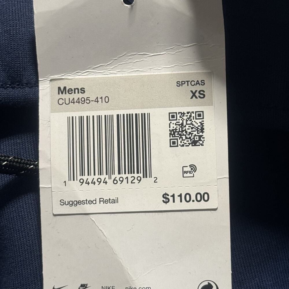 Nike Fleece Joggers Men Sz XS Blue Brand New - Picture 6 of 9